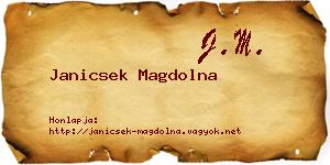 Janicsek Magdolna névjegykártya